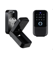 Tuya Bluetooth Smart Key Box K3, Zinc Alloy Housing, Remote Passcode Change, Micro USB Emergency Charge, Black